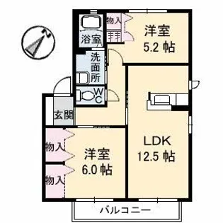 フレベールメゾン K棟【2階】の間取り