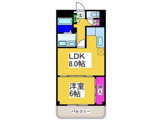 サンスクエア堀江【4階】の間取り