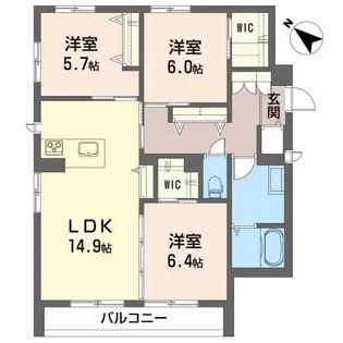シティプラザ代官町B【3階】の間取り