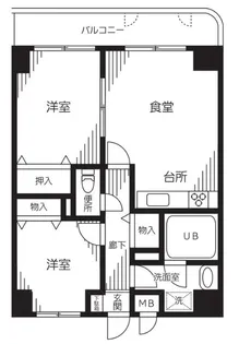 エステハイム横浜【5階】の間取り