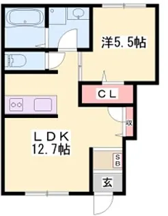 メイプルハイムA棟【1階】の間取り