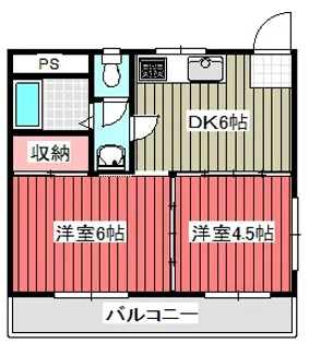 山田マンション【2階】の間取り