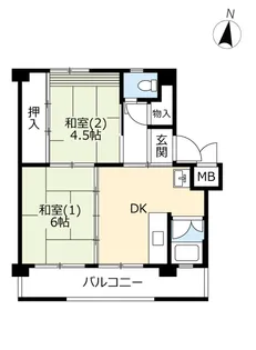 UR武里【4階】の間取り