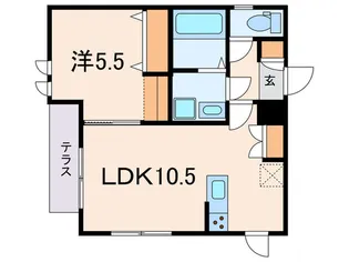 グランロード祐天寺【1階】の間取り