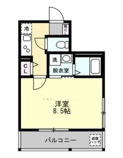 ベイルームソラーナ生麦【1階】の間取り