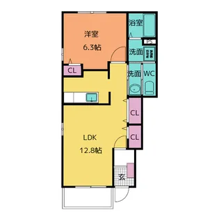 ジェルメ・F【1階】の間取り