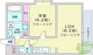 ソレアード小松島2【3階】の間取り