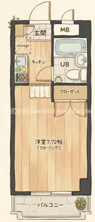 エクセレンス新大阪【8階】の間取り