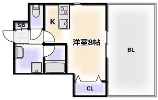 ルミエール難波【9階】の間取り