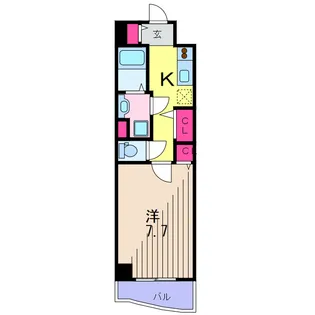 プラシード【5階】の間取り