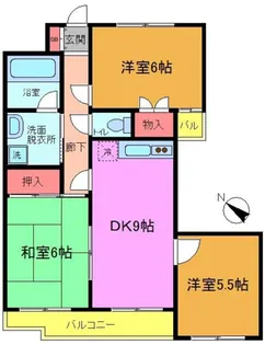 サンパレス【3階】の間取り