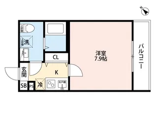 CRASTINE西堀8丁目C(クラスティーネニシボリハッチョウメシー)【2階】の間取り