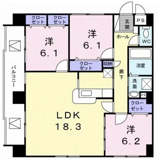 メゾン シリウス(D)【7階】の間取り