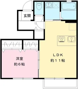 ロングウッドハウスC【1階】の間取り