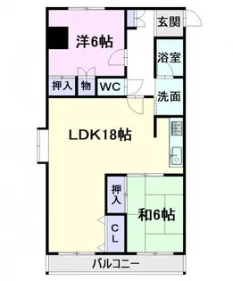 ユニーブル西山【1階】の間取り
