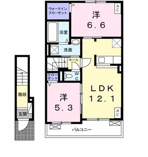 カーサ ベリンダII【2階】の間取り