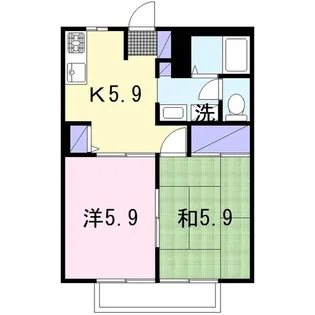グリーンフラット【2階】の間取り