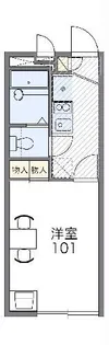 レオパレスやよい【2階】の間取り
