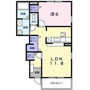 ガーデニア五番館【1階】の間取り