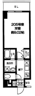 バレーヌ大森山王【2階】の間取り