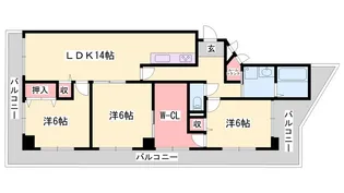 ハイライズ東雲【7階】の間取り