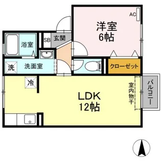 シャトレ・アン津高II【2階】の間取り