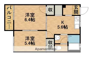 フラッツゆうB【2階】の間取り