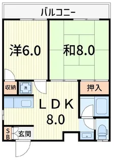 ハイツタナカII【1階】の間取り