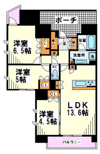 リストレジデンス府中【13階】の間取り