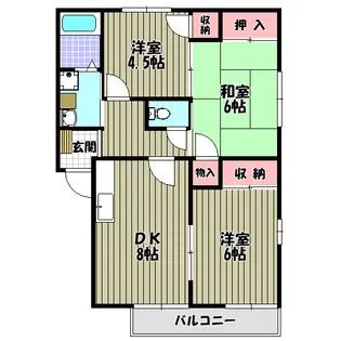 ヴィーブル七々色【2階】の間取り