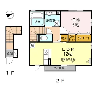 サントゥアーリオD【2階】の間取り