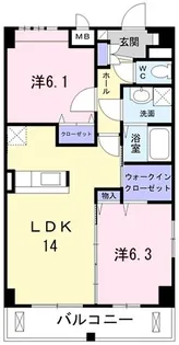 ヴァルスヴァルド【6階】の間取り
