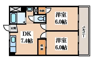 レジデンス東門真【5階】の間取り