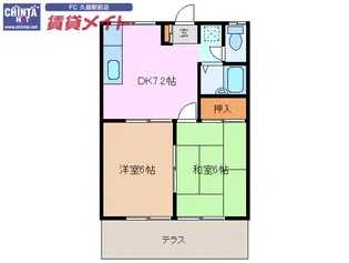 エステートピアいーば【2階】の間取り