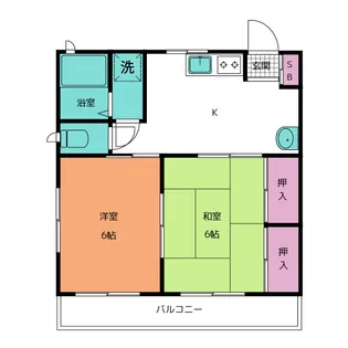 サンハイツ峯【1階】の間取り