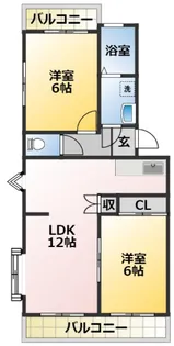 パークサイド雨池【3階】の間取り