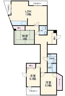 パークサイドコート【3階】の間取り