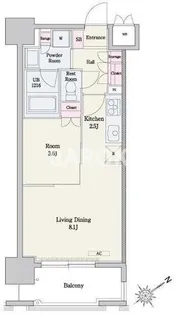 RJRプレシア千早駅前【7階】の間取り