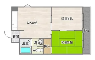 ワイズコート松崎町【6階】の間取り