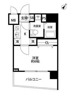 ハーモニーレジデンス東京イーストコア【2階】の間取り