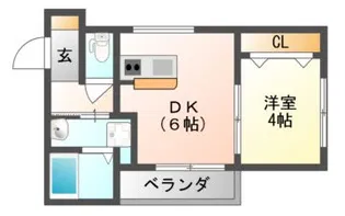 ステラウッド道明寺II【1階】の間取り