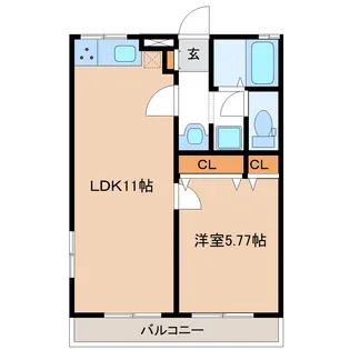 湘南ハイツB棟【2階】の間取り