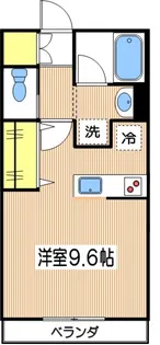 ラ・クールKOMAE【1階】の間取り