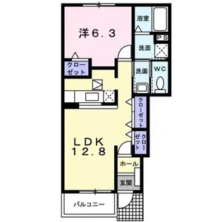 ヴィラ・ベルブリーズ【1階】の間取り