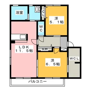 Stella B棟【2階】の間取り
