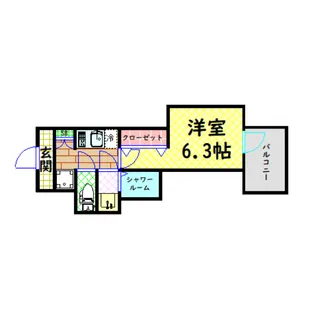 ファーストフィオーレ九条II【15階】の間取り