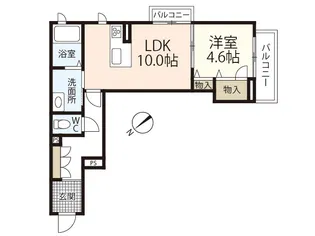 グランラボ南千田【1階】の間取り