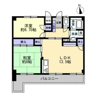 カトレアハイツ石川【3階】の間取り