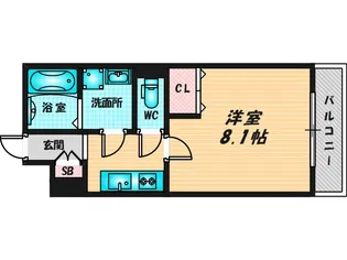 Mv.fm大阪放出II【2階】の間取り