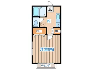 コーポけやき【2階】の間取り